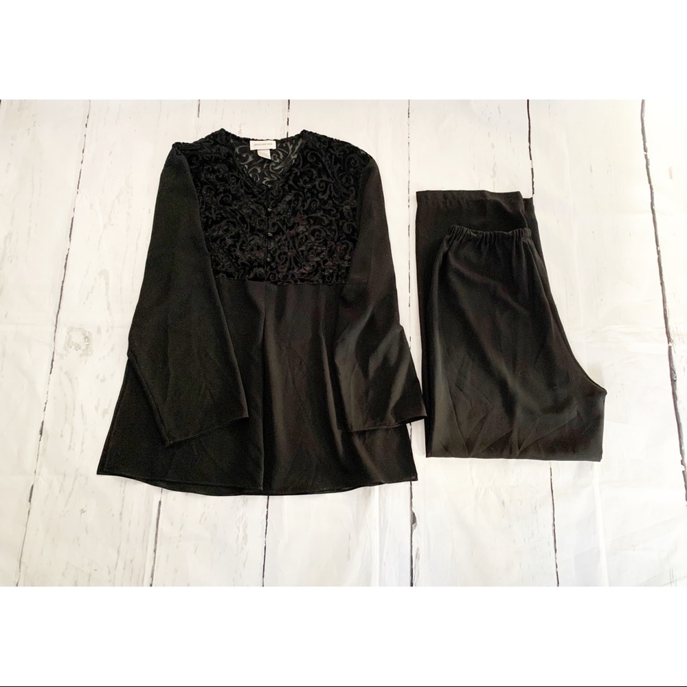 Jones New York Black Pajama Set Size XS